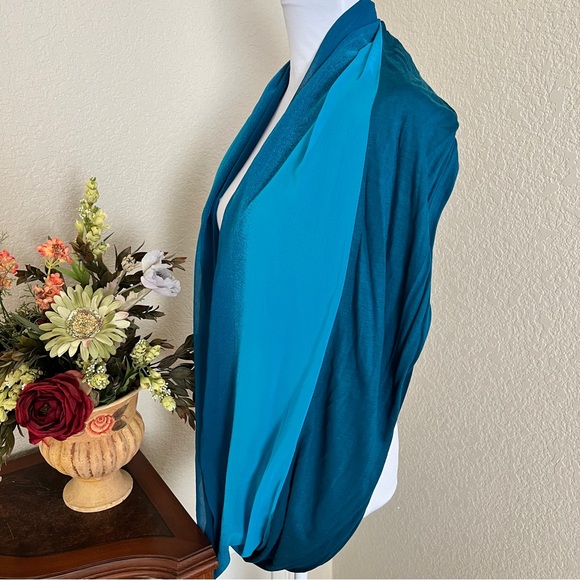 Express Chiffon and Knit Infinity Scarf - Picture 3 of 9